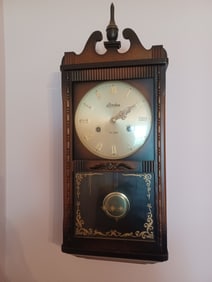 Linden Wall Clock/ Winds and will tick but stops after a minute.  Needs Gears oiled