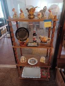 Vintage 4 tier stand and all contents