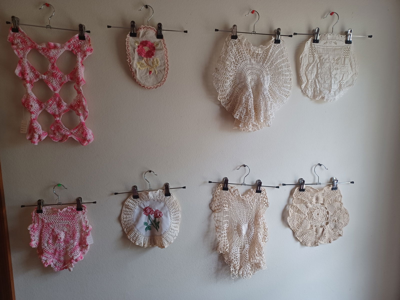 Lot of Elaborate Crochet and Embroidered Pieces: Lot of Elaborate Crochet and Embroidered Pieces