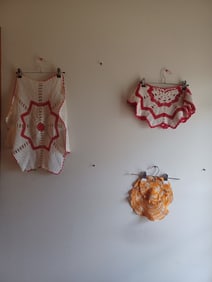 Large Crochet Pieces/ one has 5 pieces making a large circle