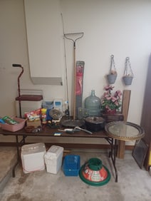 Vintage Folding Table and all items on and below / Everything Seen