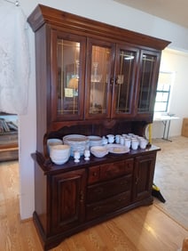 Rustic Wood China Hutch by Bernhardt