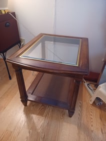 Glass Top End Table