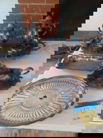 Lot of Silver Plated Items including Tea Service Set