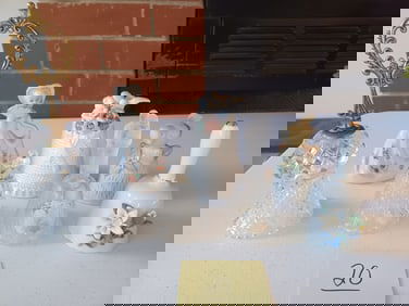 Lot of Vintage Bells / Porcelain & Glass