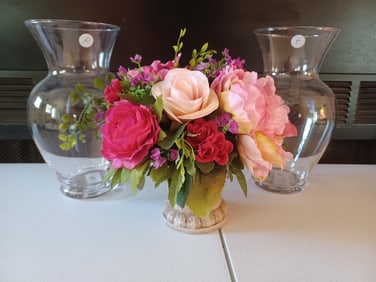 Lot of Vases and Floral Planter