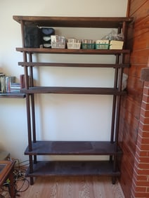 Custom Made Arts & Crafts Style Bookshelf / Bracketed to wall