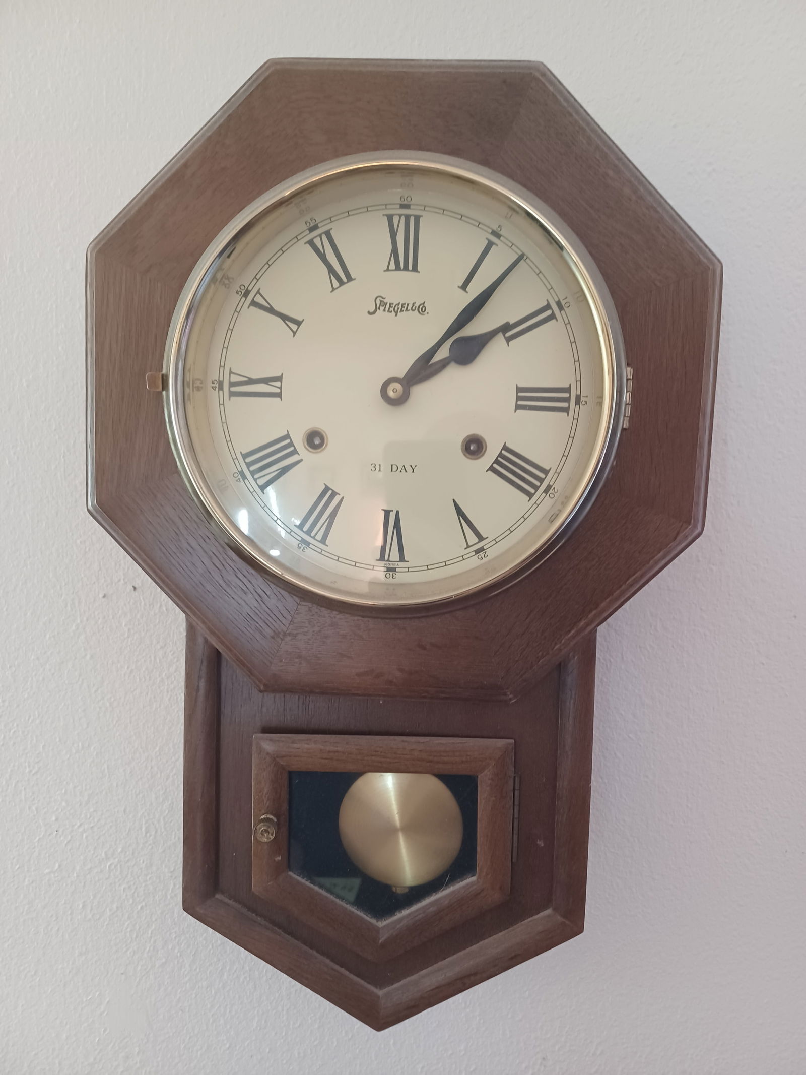 Vintage Spiegele Wall Clock / Winds but wont work past few minutes: Vintage Spiegele Wall Clock / Winds but wont work past few minutes