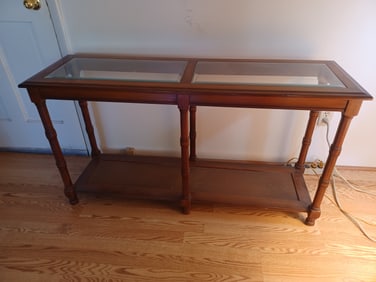 Glass Top Console Table