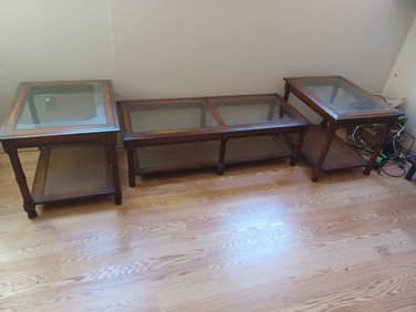 Glass Top Coffee & End Table Set