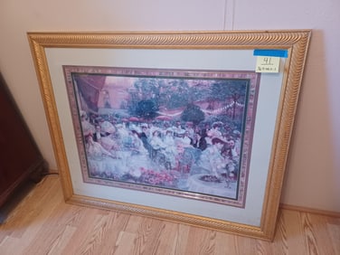 Large Bassett Fine Art Framed Artwork