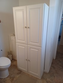 White 4 Door Kitchen Pantry Cabinet