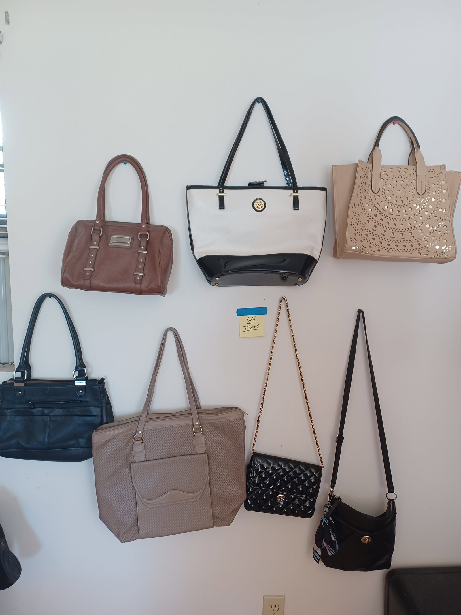 Lot of 7 Purses/ Max edition, Ann Klein, Nicole Miller, etc: Lot of 7 Purses/ Max edition, Ann Klein, Nicole Miller, etc