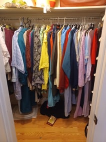 Entire Contents of Clothes Closet & extra Boxes / Luggage, etc / safe not included