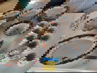 Ornate Large China Set All pieces shown