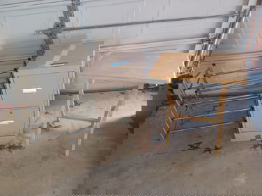 Lot of Adjustal Shoe Rack, File Cabinet & Wood Folding Stand