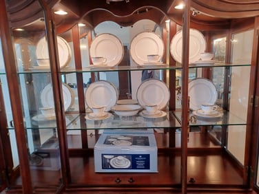 Wedgewood China Set Amherst Pattern / 63 Pieces total/ 21 Pieces still in box