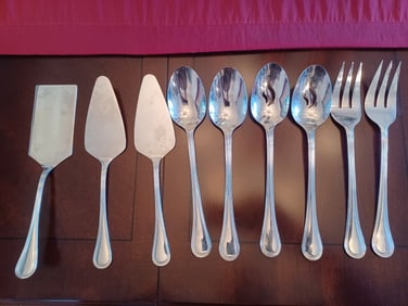 Lot of 9 Serving Utensils