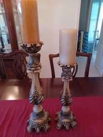 Pair of Ornate Candle Sticks