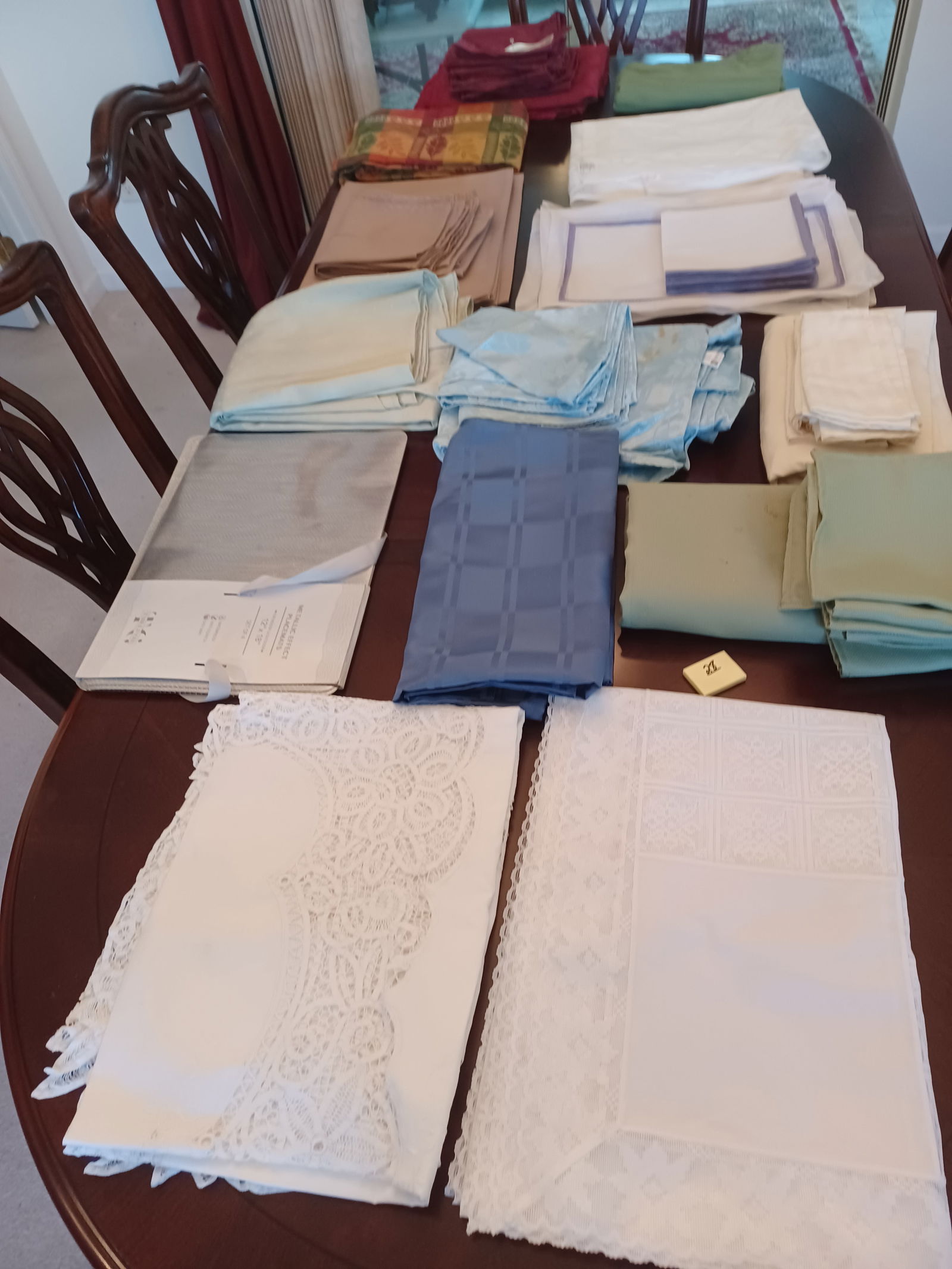 Lot of Table Linens including Lace Pieces / Everything shown on Table (1 of 7)