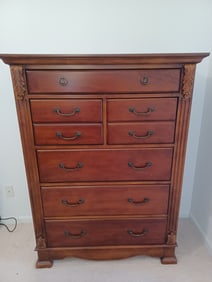 Beautiful Tall Mahogany Chest of Drawers