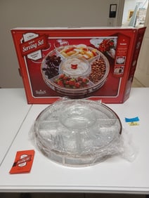 NEW Beautiful Shannon Crystal Serving Set