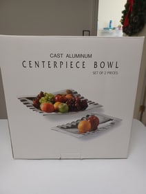 NEW Cast Aluminum Centerpiece Bowl Set