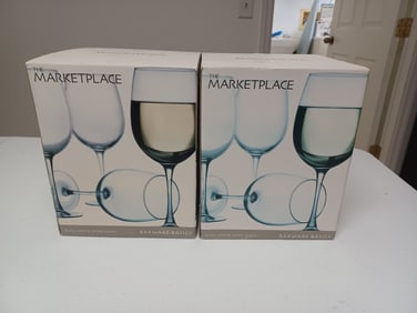 NEW 2 boxes Wine Glasses