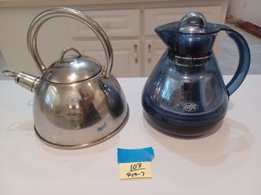 Stainless Tea Pot and Carafe