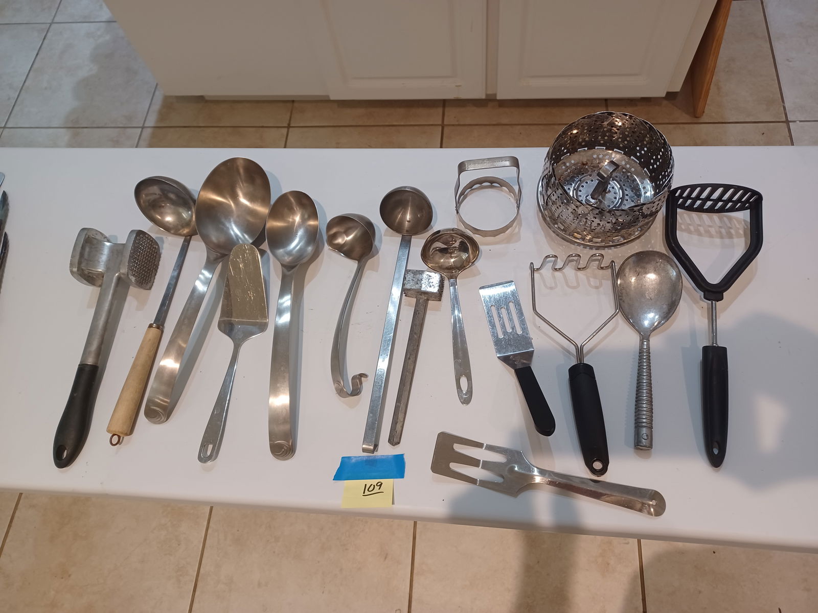Large Lot of Stainless Cooking & Serving Utensils: Large Lot of Stainless Cooking & Serving Utensils