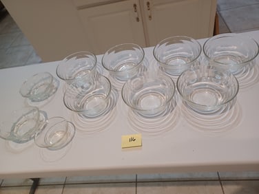 Large Lot of Clear Bowls Various sizes