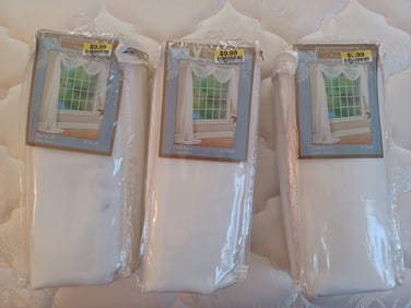 Lot of 3 NEW Sheer Drapery Scarfs