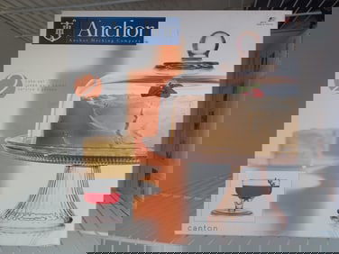 NEW Anchor Hocking Pedestal Cake Plate