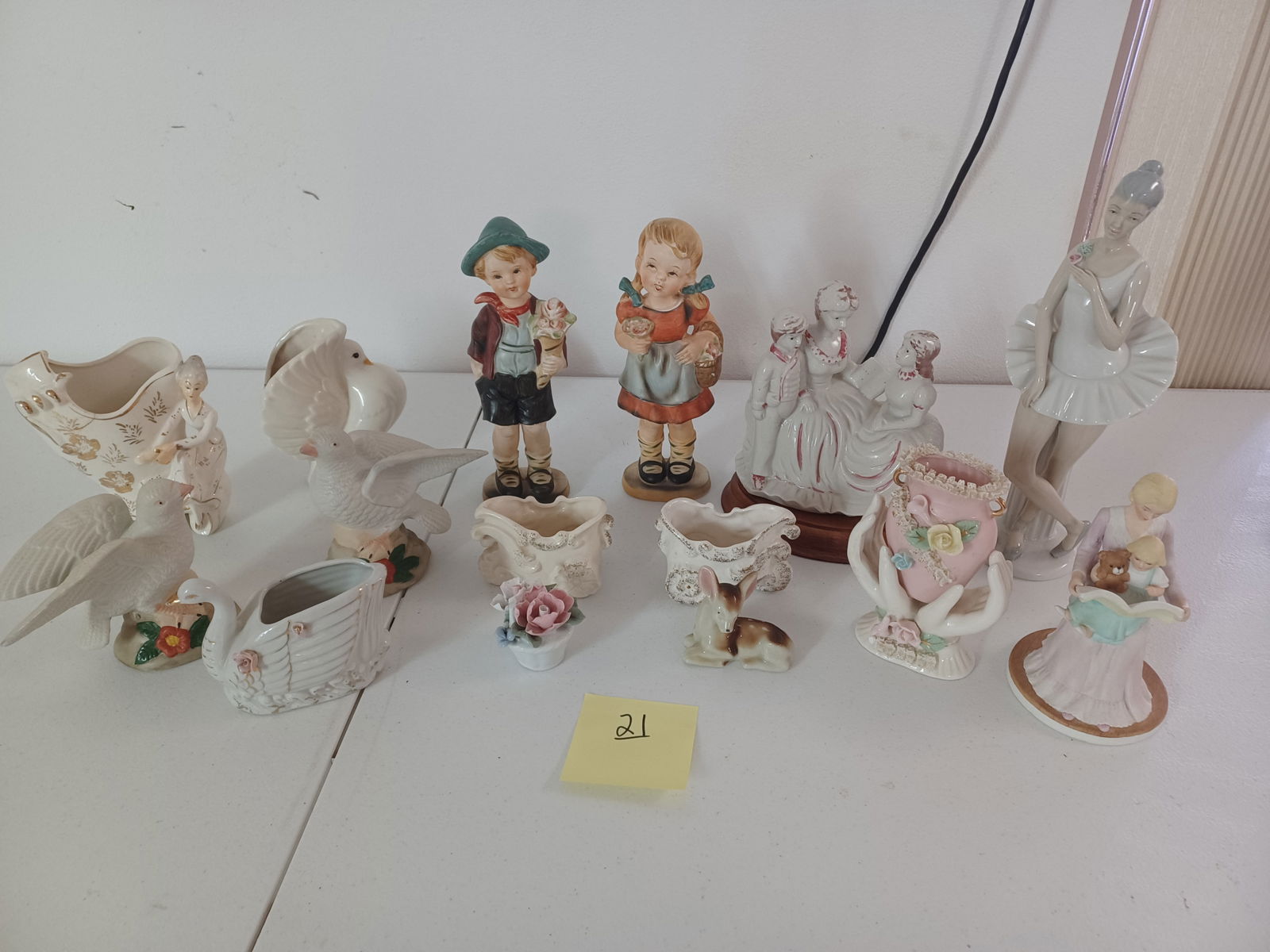 Lot of Vintage Porcelain Figurines/ Deer is Occupied Japan marked (1 of 16)