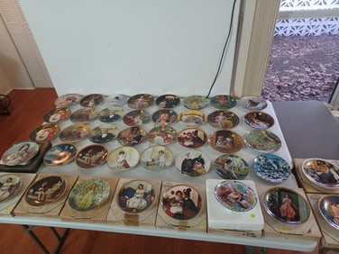 Large Collectors Plate Lot with 41 Plates