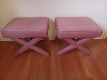 Vintage Upholstered Bench Seats/ wear as seen in photos