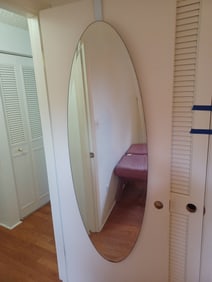 Large oval door hanger  mirror / some wear