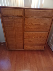 Vintage Oak Lane Desk / Chest of Drawers