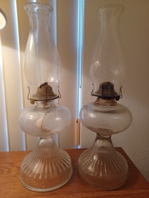 Pair of Vintage Oil Lamps
