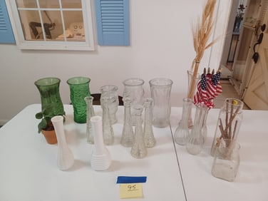 Lot of Vintage Flower Vases