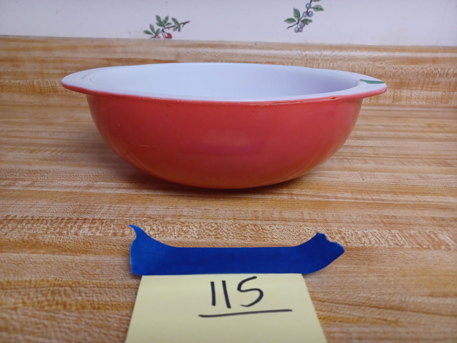 Vintage Pyrex Flamingo Pink Pattern Bowl: Vintage Pyrex Flamingo Pink Pattern Bowl