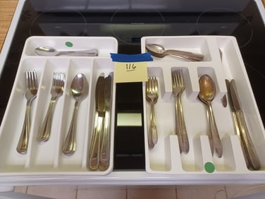 2 Sets of silverware/ as seen/ both incomplete