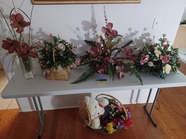 Large Lot of Faux Flowers