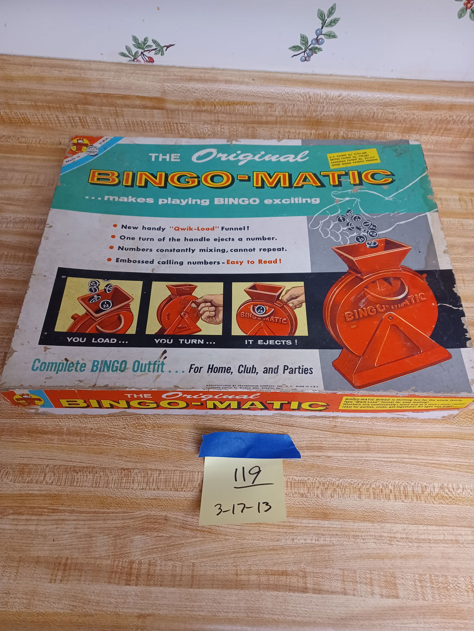 Vintage Bingo-Matic / Minimal Wear on Box (1 of 4)