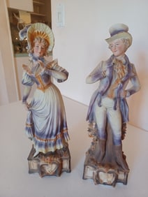 Large Bisque Figurines/ condition issues as seen