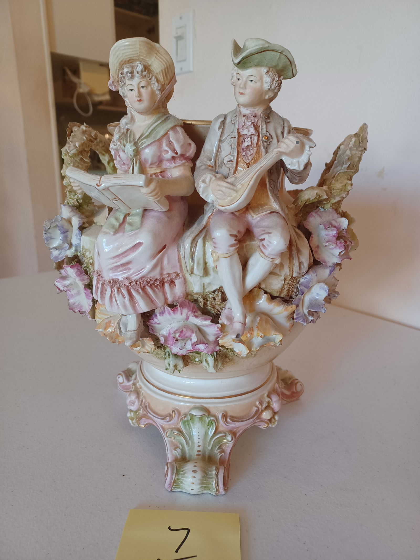 Large Vintage German Porcelain Urn / Vase no visible damage/ see photos for details: Large Vintage German Porcelain Urn / Vase no visible damage/ see photos for details