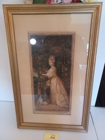 Mezzotint print of the 18th-century painting,?Portrait of Sophia Catherine Musters?by Sir Joshua