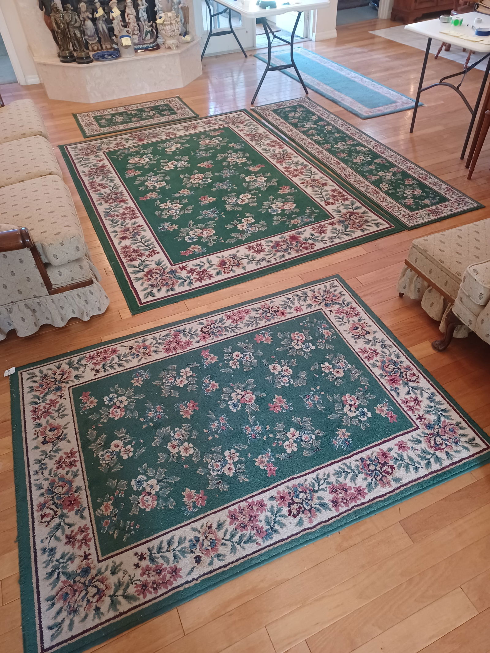 Beautiful Set of 4 Esteem Area Rugs and Runners / Royal Splendor Forest Pattern (1 of 10)