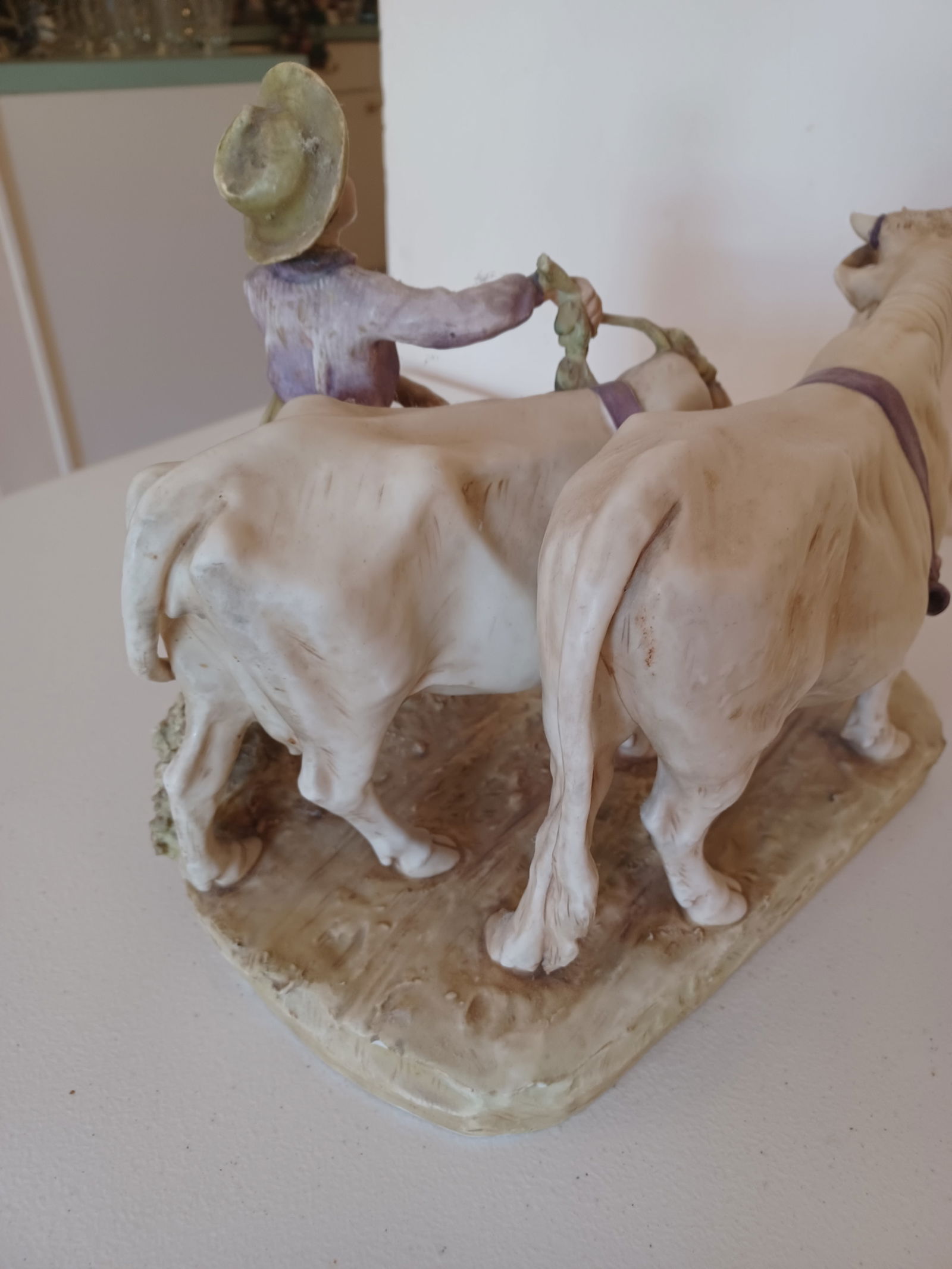 Royal Dux Boy Herding Cows Figurine - 7