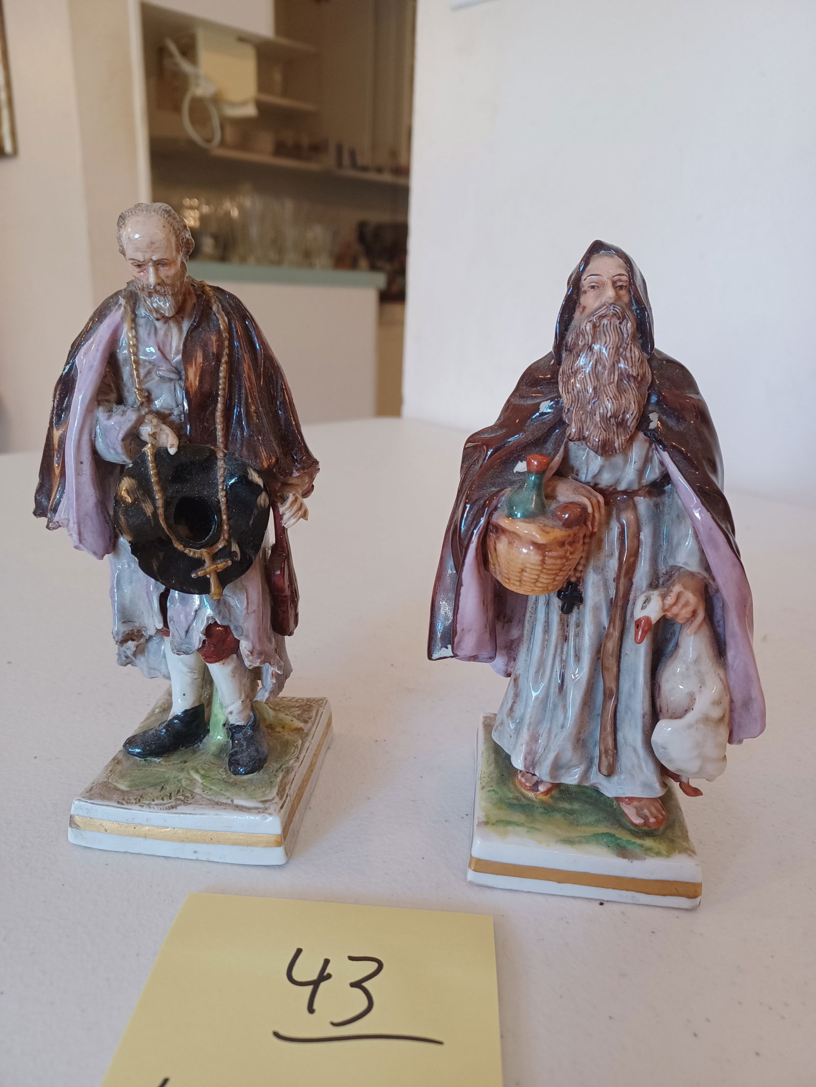 Pair of late 1800s German Potschappel Figurines: Pair of late 1800s German Potschappel Figurines